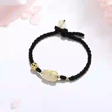【甄选高品质|日进斗金 】 金师傅 招财貔貅 水逆退散财运亨通 钱币新中式国潮气质小众高级百搭#好运天然 金发晶 手绳 男女同款情侣款