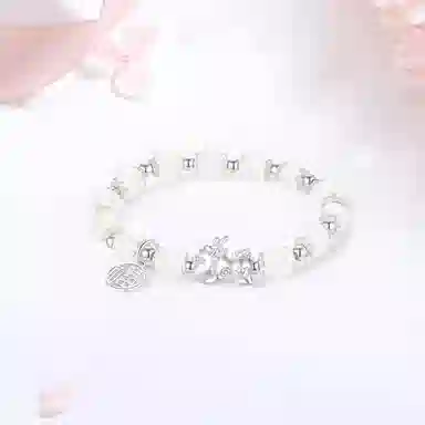 【S999足银|精选高品质】 金师傅 招财纳福系列貔貅平安扣财运亨通时来运转吞金兽新中式国潮简约百搭#好运 白玉菩提 项链 男女同款情侣款
