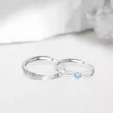 【高品质】 金师傅 钟爱久久对戒 浪漫莫比乌斯幻彩时尚精致气质简约百搭 小众轻奢设计#好运可调节 合金 戒指 男女同款情侣款