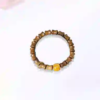 【甄选高品质】 金师傅 节节高升 上岸转运前程似锦事业学业顺利跑环平安扣中式国潮复古禅意民族文玩盘玩 花梨木 手串 男女同款情侣款