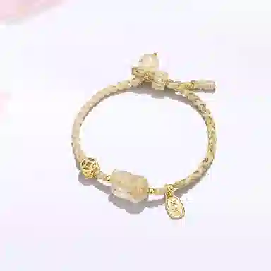 【甄选高品质|日进斗金 】 金师傅 招财貔貅 水逆退散财运亨通 钱币新中式国潮气质小众高级百搭#好运天然 金发晶 手绳 男女同款情侣款