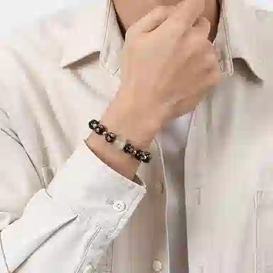 【限量赠·最佳爸爸证|S999足银高品质】 金师傅 六字箴言转运珠 招财纳福 财运亨通 新中式国潮气质高级 玛瑙 手串 男女同款情侣款