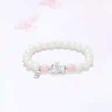 【S999足银|甄选高品质|招财纳福】 金师傅 福气貔貅 时来运转新中式国潮气质可爱简约百搭小众高级#好运 白玉菩提 手串 男女同款情侣款