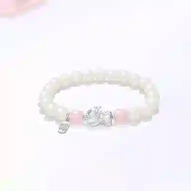 【S999足银|甄选高品质|招财纳福】 金师傅 福气貔貅 时来运转新中式国潮气质可爱简约百搭小众高级#好运 白玉菩提 手串 男女同款情侣款