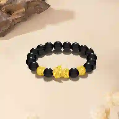 【S999足银|招财纳福】 金师傅 貔貅金钱珠 财运亨通时来运转 新中式国潮气质简约百搭日常高级#好运 白玉菩提 手串 男女同款情侣款