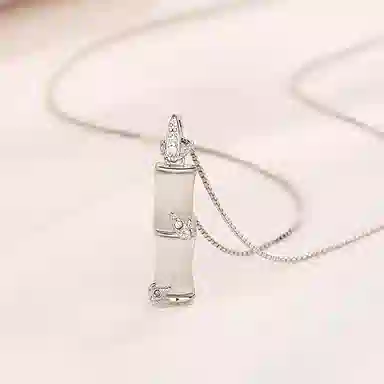 【S999足银|精选高品质】 金师傅 节节高升锁骨链 前程似锦 学业事业顺利上岸转运 新中式国潮气质优雅小众高级#好运 玻璃猫眼 项链 女款