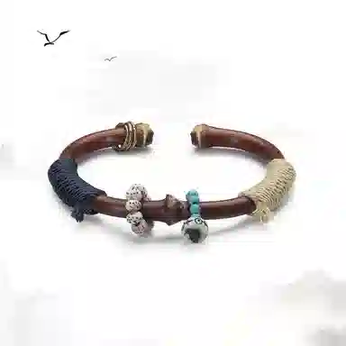 【高品质】 金师傅 在逃公主送祝福平安喜乐 新中式国潮国风招财纳福 编织红绳素圈 鸡血藤 手镯 男女同款情侣款