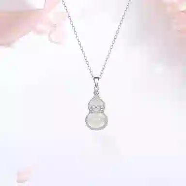 【S925银|精选高品质】 金师傅 福禄双全锁骨链 招财纳福葫芦 新中式国潮精致气质优雅简约百搭 小众轻奢高级#好运 玉髓 项链 女款