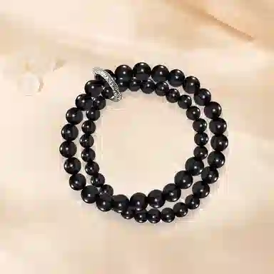 金师傅 祥云双圈平安扣跑环 考公考研考试上岸 复古多圈文玩叠戴檀香佛珠 念珠 送礼车载挂件 好运 檀木 木作手串 男女同款情侣款