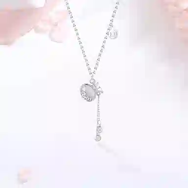 【甄选高品质】 金师傅 福袋流苏 吉祥如意钱袋子 招财纳福 新中式气质清冷感小众轻奢高级简约百搭#好运 玉髓 项链 女款