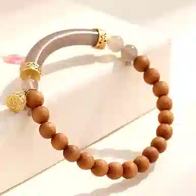 【甄选高品质】 金师傅 莲蓬串珠半镯 好运莲莲时来运转 新中式古风气质禅意气质简约百搭小众好运 檀木 手串 男女同款情侣款