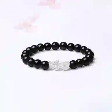 【S990足银|甄选高品质】 金师傅 招财貔貅串珠 财运亨通福气满满 新中式国潮小众轻奢设计高级感#好运 玛瑙 手串 男女同款情侣款