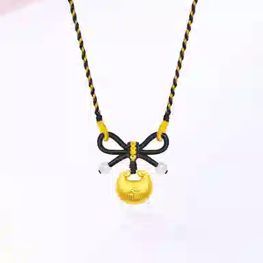 【精选高品质】 金师傅 小胖福项链 福气满满 招财纳福钱袋子新中式国潮复古气质简约百搭小众高级#好运 玉髓 项链 男女同款情侣款