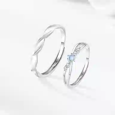 金师傅 钟爱久久 莫比乌斯幻彩时尚精致气质简约百搭 小众轻奢设计高级感开口可调节 合金 戒指 男女同款情侣款