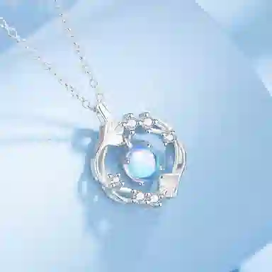 【S999银|甄选高品质】 金师傅 三生有杏锁骨链 银杏叶小幸运 浪漫森系梦幻气质韩系甜美可爱简约百搭小众高级#好运 琉璃 项链 女款
