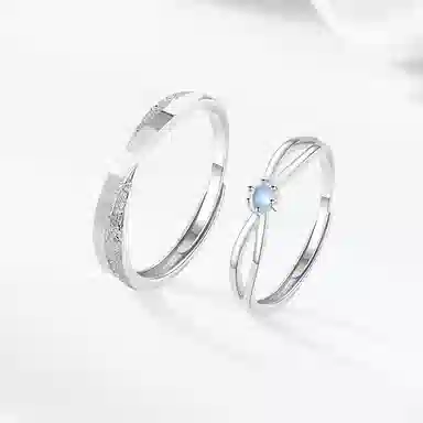 【高品质】 金师傅 钟爱久久对戒 浪漫莫比乌斯幻彩时尚精致气质简约百搭 小众轻奢设计#好运可调节 合金 戒指 男女同款情侣款