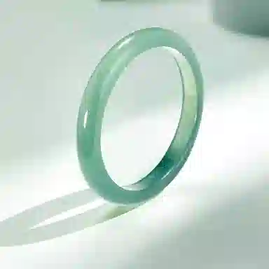 【精选特级高品质】 金师傅 远山黛油青 新中式江南温婉润玉卿卿可人 汉服旗袍国风古典雅韵百搭轻奢宫廷风#好运 玉髓 手镯 女款