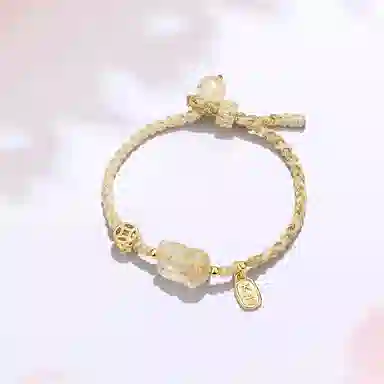 【甄选高品质|日进斗金 】 金师傅 招财貔貅 水逆退散财运亨通 钱币新中式国潮气质小众高级百搭#好运天然 金发晶 手绳 男女同款情侣款