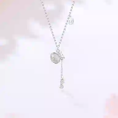 【甄选高品质】 金师傅 福袋流苏 吉祥如意钱袋子 招财纳福 新中式气质清冷感小众轻奢高级简约百搭#好运 玉髓 项链 女款