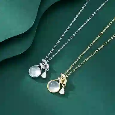 【S999纯银|甄选高品质】 金师傅 福袋吊坠 招财转运钱袋 财源滚滚 新中式国潮气质典雅大方百搭日常 小众轻奢高级好运 玉髓 项链 女款