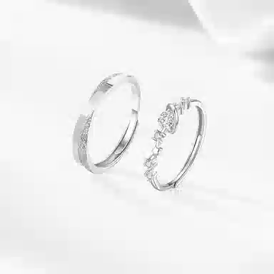 【高品质】 金师傅 爱意浓浓对戒 浪漫莫比乌斯环爱星球 时尚精致气质优雅百搭 #好运 小众轻奢设计高级 开口可调节戒指 男女同款情侣款