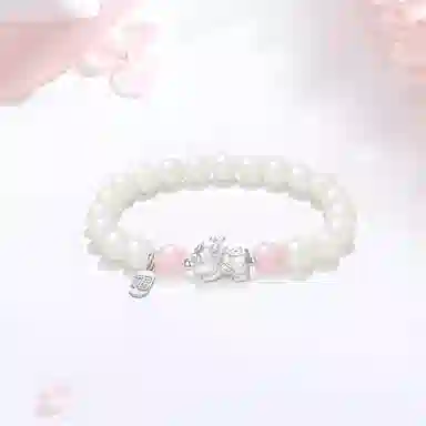 【S999足银|甄选高品质|招财纳福】 金师傅 福气貔貅 时来运转新中式国潮气质可爱简约百搭小众高级#好运 白玉菩提 手串 男女同款情侣款