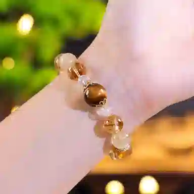 【财源亨通】 金师傅 黄塔晶 财 源广进时来运转水逆退散 小众轻奢气质百搭小清新#好运天然 黄水晶 手串 男女同款情侣款