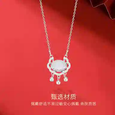 金师傅 心愿流星 精致气质优雅简约百搭 小众轻奢高级#好运 玻璃猫眼 项链 女款