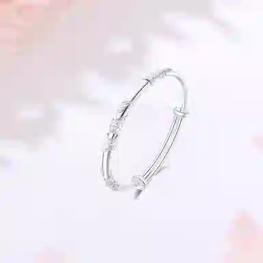 【甄选高品质】 金师傅 芋泥啵啵繁花叠戴套装  一步一响新中式气质古风美人镯优雅大方 小众轻奢高级#好运 玻璃猫眼 手镯 女款