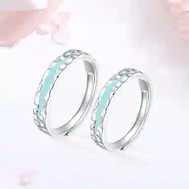 【S999纯银 免费刻字】 金师傅 光年之境  开口可调节 表白告白纪念日礼盒#好运 足银 戒指 男女同款情侣款
