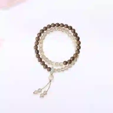 【甄选高品质】 金师傅 寻光拼接系列 招财纳福新中式国潮古韵气质禅意佛珠简约文玩小众设计感手持#好运 檀木 手串 男女同款情侣款