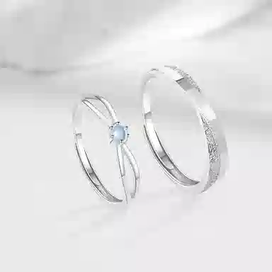 【高品质】 金师傅 钟爱久久对戒 浪漫莫比乌斯幻彩时尚精致气质简约百搭 小众轻奢设计#好运可调节 合金 戒指 男女同款情侣款