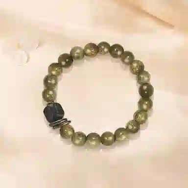 【过手留香】 金师傅 节节高升转运平安喜乐福禄吉祥跑环文玩佛珠盘串念珠转运 学生校园佩戴 金丝檀木 手串 男女同款情侣款