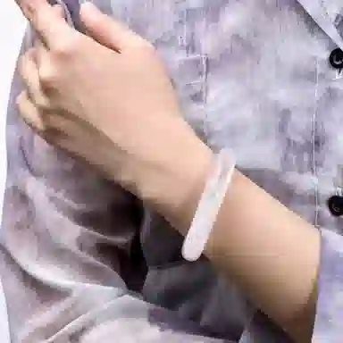 【净化】 金师傅 新中式国风通透梦幻飘花晶体 白幽灵纯净能量好运贵妃镯 百搭显白高级感好运天然 白水晶 手镯 男女同款情侣款