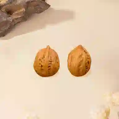 【到手两件】 金师傅 南瓜墩核桃 八方来财 修身养性 创意解压盘玩禅意新中式气质尖手捻#好运 文玩核桃 把件 男女同款情侣款