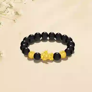 【S999足银|招财纳福】 金师傅 貔貅金钱珠 财运亨通时来运转 新中式国潮气质简约百搭日常高级#好运 白玉菩提 手串 男女同款情侣款