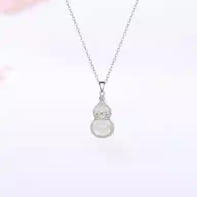 【S925银|精选高品质】 金师傅 福禄双全锁骨链 招财纳福葫芦 新中式国潮精致气质优雅简约百搭 小众轻奢高级#好运 玉髓 项链 女款