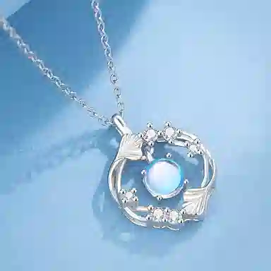 【S999银|甄选高品质】 金师傅 三生有杏锁骨链 银杏叶小幸运 浪漫森系梦幻气质韩系甜美可爱简约百搭小众高级#好运 琉璃 项链 女款