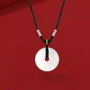 【S990银|甄选高品质】 金师傅 平安扣吊坠 平安喜乐吉祥如意招财转运 新中式国潮复古气质简约小众高级#好运 玉髓 项链 男女同款情侣款
