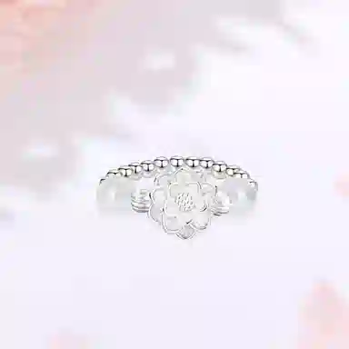 金师傅 莲花珠光 好事莲莲 时来运转新中式国潮简约百搭 典雅气质大方小众轻奢高级 玉髓 戒指 女款