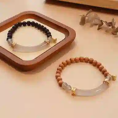【甄选高品质】 金师傅 莲蓬串珠半镯 好运莲莲时来运转 新中式古风气质禅意气质简约百搭小众好运 檀木 手串 男女同款情侣款