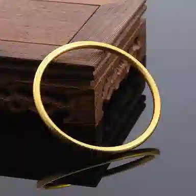 尚银福 两世欢莲蓬素圈系列 新中式精致轻奢小众设计气质复古转运 合金 手镯 女款