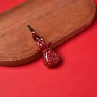 【把好运挂在Ta身边】 灵菲 传统文化高含量紫金砂 新中式国风车载挂件 吉祥如意 平平安安 招财进宝 再造辰砂 其他朱砂 男女同款情侣款