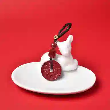 【把好运挂在Ta身边】 灵菲 传统文化高含量紫金砂 新中式国风车载挂件 吉祥如意 平平安安 招财进宝 再造辰砂 其他朱砂 男女同款情侣款