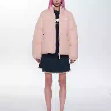 NERDY Classic Logo Down Jacket Pink