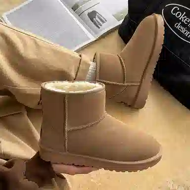 牛反绒 保暖耐磨防滑 时尚舒适百搭气质通勤 短筒 雪地靴 男女同款