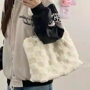 Bywhich Checkered Tote Bag White
