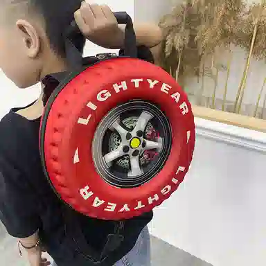 Bywhich 3D Car Tire Backpack
