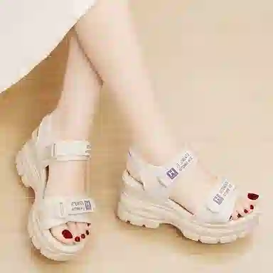 金丝兔 网布 潮流时尚舒适百搭厚底 沙滩凉鞋 女款