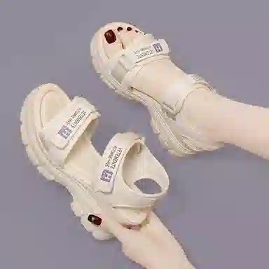 金丝兔 网布 潮流时尚舒适百搭厚底 沙滩凉鞋 女款